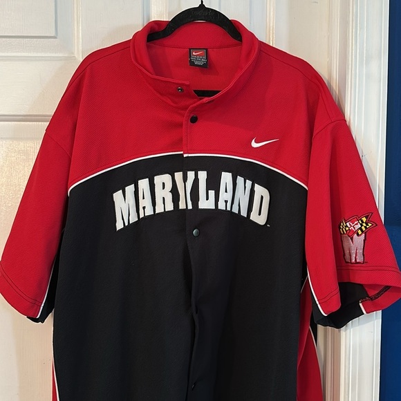 Men’s Nike Elite Maryland Terrapins UMD NCAA Basketball Warm Up Shooting Shirt - Picture 3 of 10